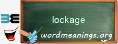 WordMeaning blackboard for lockage